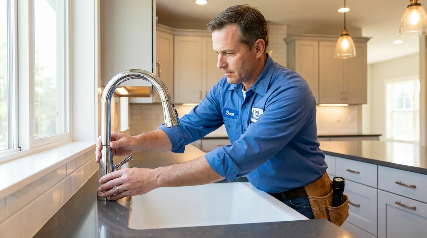 Kitchen faucet installation by Johns Plumbing LLC in Horseshoe Bay